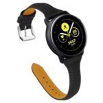 Genuine Leather Watch Strap Replacement for Samsung Galaxy Watch Active / Active 2 / Gear S3 Classic / S3 Frontier / Huami Amazfit Smart Watch Youth Edition/Sport Edition – Black