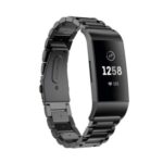 Stainless Steel Smart Watch Replacement Strap for Fitbit Charge 3/4 – Black