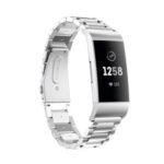 Stainless Steel Smart Watch Replacement Strap for Fitbit Charge 3/4 – Silver