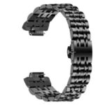 Seven beads Butterfly Buckle Stainless Steel Watch Band for Fitbit Inspire HR – Black