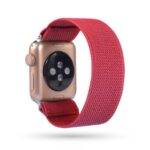 Solid Color Printing Nylon Smart Watch Band for Apple Watch Series 5/4 44mm / 3/2/1 42mm – Watermelon Red