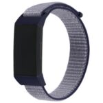 Nylon Knit Loop Fastener Smart Watch Strap for Fitbit Charge 4/3 – Blue