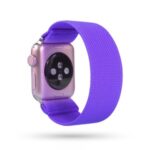 Solid Color Printing Nylon Watch Band for Apple Watch Series 5/4 40mm / 3/2/1 38mm – Purple