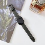 Profile Stitching Genuine Leather Watch Band for Apple Watch Series 5/4 40mm / Series 3/2/1 38mm – Black