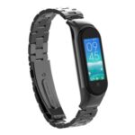 Three Beads Stainless Steel Watch Strap Replacement Band for Xiaomi Mi Band 5 – Black