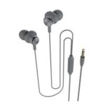 Y02 Universal 3.5mm Plug Wire Control Headset Subwoofer In-ear Headphones with Mic – Black