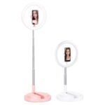 USAMS US-ZB120  LED Ring Light Vlog Selfie Photography Video Light with Supporting Base – Pink
