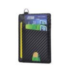 Carbon Fiber Anti-magnetic Ultrathin Card Bag Employee Working Card Sleeve with Ring