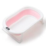 Water Temperature Display Baby Shower Foldable Newborn Baby Bath Tub – Pink