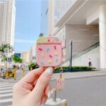 Chocolate Ice Cream Silicone Bluetooth Earphone Case for Apple AirPods Pro – Pink