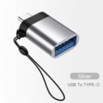USB 3.0 to Type-C OTG Adapter High Speed Transmission – Silver