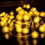 20-LED Solar Bulb String Lights 2 Modes Outdoor Garden Fairy Lamp Decor – Warm White