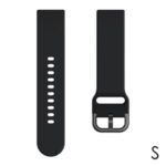 Comfort Wearing Soft Silicone Smart Watch Band Smart Bracelet Strap Wristband Wrist Band for Xiaomi Haylou LS01 – Black/S Size
