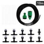 10m with 10 Nozzles Water Misting Cooling System Mist Sprinkler Nozzle Outdoor Garden Patio Greenhouse Plants Spray Hose Watering Kit With Faucetconnector – Size: 1
