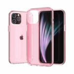 Anti-fingerprint Clear PC+TPU Combo Back Case for iPhone 12 Max 6.1 inch – Pink