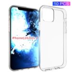 10Pcs/Pack Clear TPU Soft Phone Shell with Non-slip Inner for iPhone 12 5.4 inch