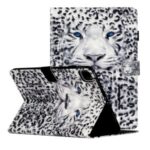 Light Spot Decor Patterned PU Leather Stand Shell Tablet Case for iPad Pro 11-inch (2020)/(2018) – Scary Leopard