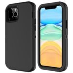 Detachable Shockproof Drop-proof Dust-proof PC + TPU Hybrid Case for iPhone 12 Max/12 Pro 6.1 inch – All Black