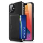 DUX DUCIS Pocard Series Card Slot PU Leather Coated TPU Phone Case for iPhone 12 Pro/12 Max 6.1 inch – Black