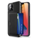 DUX DUCIS Pocard Series Card Slot PU Leather Coated TPU Back Shell for iPhone 12 Pro Max 6.7 inch – Black