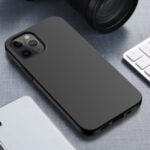 Matte Eco-Friendly Wheat Straw TPU Back Case for iPhone 12 Max/Pro 6.1 inch – Black