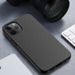 Matte Eco-Friendly Wheat Straw TPU Shell for iPhone 12 Pro Max 6.7 inch – Black