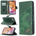 Color Matching Crocodile Skin Shell Leather Cover for iPhone 11 Pro Max 6.5 inch – Green