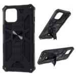 With Magnetic Metal Sheet  PC TPU Cover for iPhone 12 Pro Max 6.7 inch – Black
