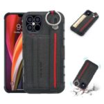 SHOUHUSHEN Cloth Coated PC TPU Case for iPhone 12 Pro/12 Max 6.1 inch – Black