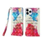 Light Spot Decor Patterned PU Leather Cell Phone Case for iPhone 12 Pro Max 6.7 inch – Sentence