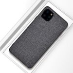Cloth Texture PC + TPU Combo Case for iPhone 12 Pro Max 6.7 inch – Grey