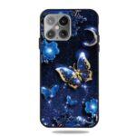Pattern Printing Matte TPU Back Cover for iPhone 12 5.4 inch – Blue Butterfly