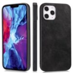 Phone Case Crazy Horse Texture PU Leather Coated TPU Cover for iPhone 12 Pro Max 6.7 inch – Black