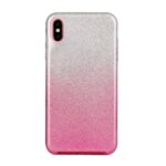 Gradient Color Glittery Powder PC+TPU Hybrid Shell for iPhone XS Max 6.5 inch – Pink