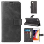 Wallet Leather Stand Case Protective Flip Shell for iPhone 8/7/SE (2nd Generation) – Black