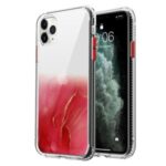 Marble Pattern TPU + Acrylic Combo Back Case for iPhone 12 5.4 inch – Red