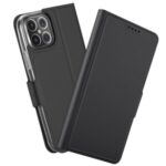 Leather Stand Case with Card Slot for iPhone 12 5.4 inch – Black