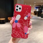 Flash Powder Pattern Printing TPU Case for iPhone 11 Pro 5.8 inch – Red Flower