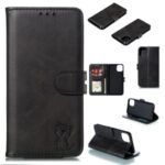 Imprinted Cat Pattern Wallet Leather Stand Case for iPhone 12 Pro Max 6.7 inch – Black