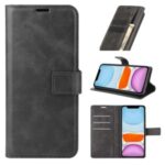Magnetic Flap Leather Stand Wallet Mobile Phone Case for iPhone 12 5.4 inch – Black