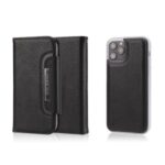 Litchi Surface Detachable 2-in-1 Magnet Leather Case for iPhone 12 5.4 inch – Black