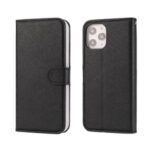 Cross Skin Leather Removable TPU Back Shell for iPhone 12 Pro Max 6.7 inch – Black