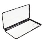 Detachable Magnetic Metal Frame + Tempered Glass Case Double-sided Shell for Samsung Galaxy A81/Note 10 Lite – Black