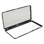 Magnetic Metal Frame + Double-sided Tempered Glass Case Anti-peep Cover for Samsung Galaxy A71 SM-A715 – Black