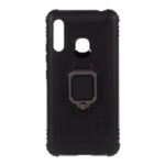 Finger Ring Kickstand Built-in Magnetic Holder Metal Sheet TPU Case for Samsung Galaxy A70e – Black