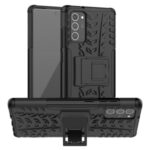 Cool Tyre PC + TPU Hybrid Case with Kickstand for Samsung Galaxy Note 20 – Black