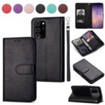 With 9 Card Slots Cell Phone Leather Case for Samsung Galaxy Note 20 – Black