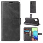 PU Leather Magnetic Wallet Mobile Phone Cover for Samsung Galaxy A51 5G SM-A516 – Black