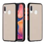 Matte Skin Drop-proof PC + TPU Hybrid Case for Samsung Galaxy A20e – Black