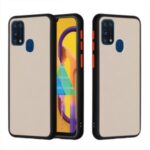 Matte Skin Drop-proof PC + TPU Hybrid Phone Case for Samsung Galaxy M31 – Black